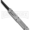 Firecracker XL Gray DA/OTF Automatic Knife - Tanto Black Plain