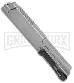 Firecracker XL Gray DA/OTF Automatic Knife - Tanto Black Plain -Deals Blade Master Store Pocket Clip Gray DA OTF Auto Black Tanto 27065GY GX 35603 jr side large
