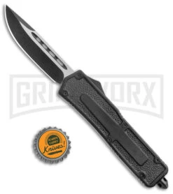 Rumble Heavy Duty Drop Point Black OTF Automatic Knife - Two Tone -Deals Blade Master Store Rumble Heavy Duty CP Black OTF Auto TT GX 38647 jr bottlecap large