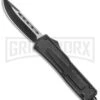 Rumble Heavy Duty Drop Point Black OTF Automatic Knife - Two Tone