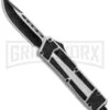 Rumble Silver D/A OTF Automatic Knife - S/E Drop Point Two Tone Plain