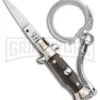 SKM 2.75" Italian Stilletto Keychain Brown Automatic Knife