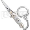 SKM 2.75" Italian Stiletto Keychain Gray Automatic Knife