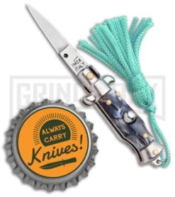 Italian Stiletto Gray Marble Automatic Knife Teal Keychain - Flat Grind 7 Italian Stiletto Gray Marble Automatic Knife Teal Keychain - Flat Grind -Deals Blade Master Store SKM Italian Stiletto Keychain Auto Marble Teal Satin BHQ 102943 jr bottlecap large