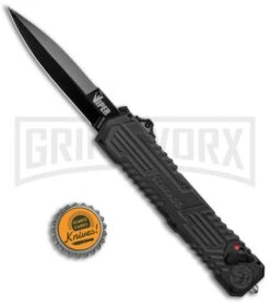 Schrade SCHOTF3B Viper OTF Assisted Opening Knife - Black Plain -Deals Blade Master Store Schrade Viper OTF Assisted Opening Knife Black SCHOTF3B BHQ 11577 jr bottlecap large