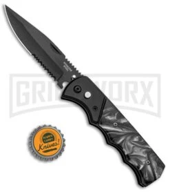 Super Knife Dingo Black Marble Acrylic Automatic Knife - Black Serr 7 Super Knife Dingo Black Marble Acrylic Automatic Knife - Black Serr -Deals Blade Master Store Super Knife Dingo Black Marble Acrylic Auto Black Serr GA623BKMBK GX 33495 jr bottlecap large