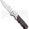 Super Knife Dingo Brown Marble Acrylic Automatic Knife - Satin Serr