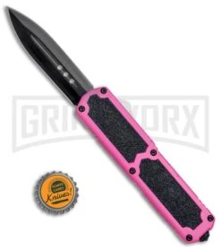 Titan Pink D/A OTF Automatic Knife - Dagger Black Plain 7 Titan Pink D/A OTF Automatic Knife - Dagger Black Plain -Deals Blade Master Store Titan Pink DA OTF Auto Dagger Black Plain BP 25408 jr bottlecap large