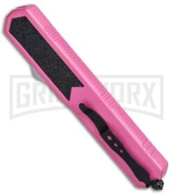 Titan Pink D/A OTF Automatic Knife - Dagger Black Plain 6 Titan Pink D/A OTF Automatic Knife - Dagger Black Plain -Deals Blade Master Store Titan Pink DA OTF Dagger Black Plain BP 25408 jr side large