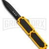 Titan Yellow D/A OTF Automatic Knife - Dagger Black