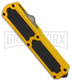 Titan Yellow D/A OTF Automatic Knife - Dagger Black -Deals Blade Master Store Titan Yellow DA Dagger black BP 27633 er spine large