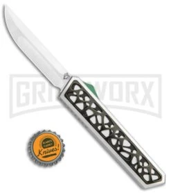 Vespa Knives Dark Star OTF Silver W/Black Titanium Inlays - Satin Plain M390 -Deals Blade Master Store Vespa Knives Dark Star OTF Silver Black Ti Inlays M390 GX 36170 jr bottlecap large