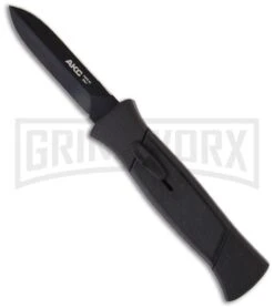 AKC 777 Blackfinger Tactical Black OTF Automatic Knife - Dagger Black Plain