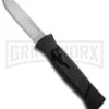 AKC 777 Blackfinger Black OTF Automatic Knife - Flat Grind Satin Plain
