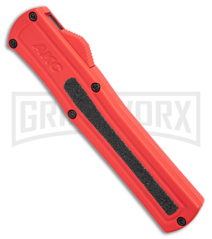 AKC F-20 Red D/A OTF Automatic Knife - Two Tone Plain 2 AKC F-20 Red D/A OTF Automatic Knife - Two Tone Plain - Image 2