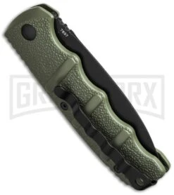 Boker Kalashnikov Dagger OD Green Automatic Knife - Black Plain -Deals Blade Master Store boker kalashnikov 01kals bhq1 side cm large