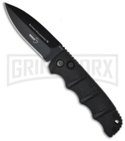 Boker Kalashnikov Black Automatic Knife - D2 Dagger Black Plain