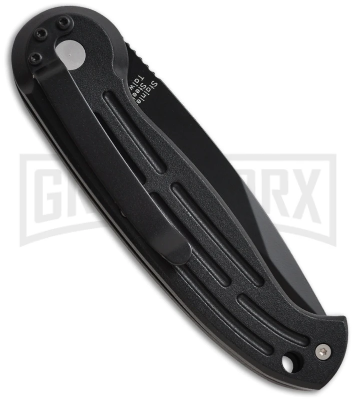 Boker Magnum Black Automatic Knife - Tanto Black Serr 2 Boker Magnum Black Automatic Knife - Tanto Black Serr - Image 2