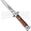 9" Medteh Russian Stiletto Automatic Knife - Satin Plain