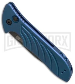 Kershaw Emerson Launch 5 Blue Automatic Knife - Black Plain -Deals Blade Master Store kershaw emerson launch 5 blue ker7600blublk BHQ 37457 er spine large