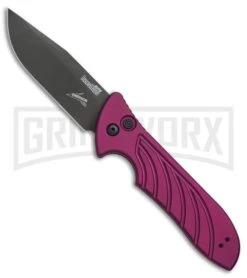 Kershaw Emerson Launch 5 Purple Automatic Knife - Black Plain