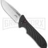 Kershaw Emerson Launch 5 Black Automatic Knife - Stonewash Plain