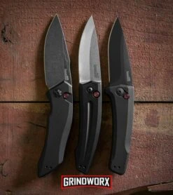 Kershaw Launch 2 Black Aluminum Automatic Knife - Stonewash Plain -Deals Blade Master Store kershaw launch 1 blackwash 2 sw 3 blk dl large