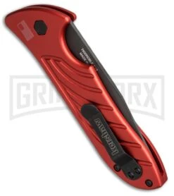 Kershaw Emerson Launch 5 Red Automatic Knife - Black Plain -Deals Blade Master Store kershaw launch 5 red 7600rdblk BHQ 49079 dl side large
