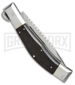 Lepre 10' Ebony Wood Picklock Automatic Knife Fileworked - Satin Plain -Deals Blade Master Store lepre 10in ebony wood fileworked BP 18828 er side large