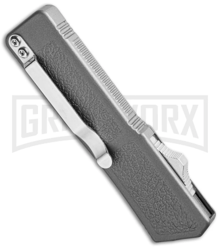 Lightning Gray D/A OTF Automatic Knife - Satin Dagger 2 Lightning Gray D/A OTF Automatic Knife - Satin Dagger - Image 2