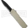Lightning Tan D/A OTF Automatic Knife - Black Dagger Serr
