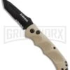 Schrade Extreme Survival Tan Automatic Knife - Tanto Black Serr