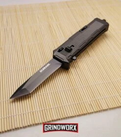 Schrade SCHOTF8TB Viper OTF Black Aluminum Assisted Knife - Tanto Black Plain -Deals Blade Master Store schrade otf schotf8tb dl large