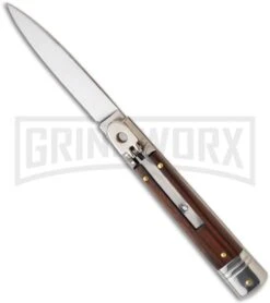 SKM 7.75" Cocobolo Slimline Lever Lock Automatic Knife - Bayonet