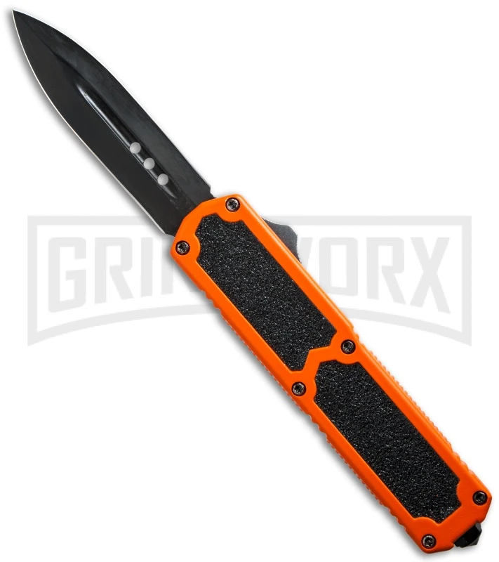 Titan D/A OTF Orange Automatic Knife - Dagger Black Plain 1 Titan D/A OTF Orange Automatic Knife - Dagger Black Plain