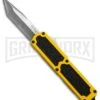 Titan Yellow D/A OTF Automatic Knife - Tanto Satin Plain